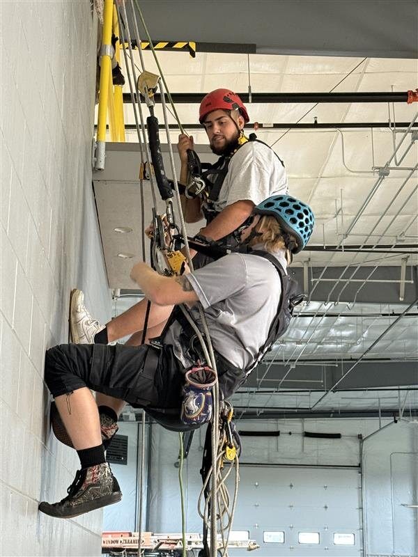 S&K rope-access technician with safety equipment